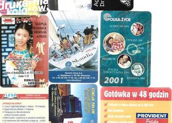 Kalendarzyki listkowe 2001 rok.