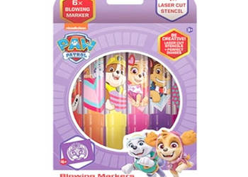 psi patrol markery dmuchane z szablonami, paw patrol blowing markers mazaki