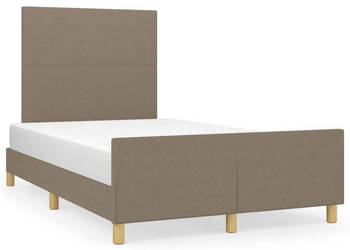 Rama łóżka bez materaca taupe obita tkaniną 120x200 cm WM-3124883
