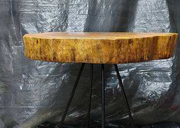 Stolik kawowy plaster dąb div rękodzieło własna marka qG...#pogodznach