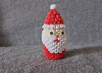 Święty Mikołaj Origami Modułowe 3D
