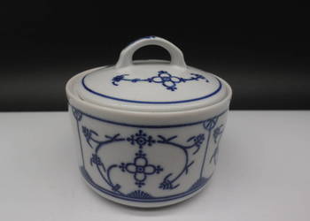 Porcelanowa cukiernica wzór słomkowy Jäger Eisenberg | Original Blau Saks