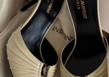 Klapki SAINT LAURENT BABYLONE szpilki sandały Ysl