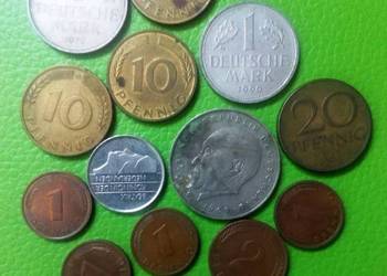 14 x Monety Numizmat 1 Marka 2 Pfenig 1 10 Pfenig 30 1969 r 14 x Monety