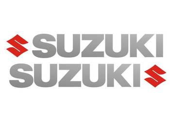 SUZUKI 40x6cm srebrne naklejki tuningowe na motocykl samochód