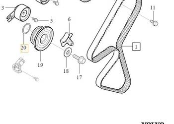 VOLVO C30 S40 V50 V40 uszczelniacz walu 1,6D 32140049 OE VOLVO C30 S40 V50 V40 uszczelniacz walu 1,6D 32140049 OE