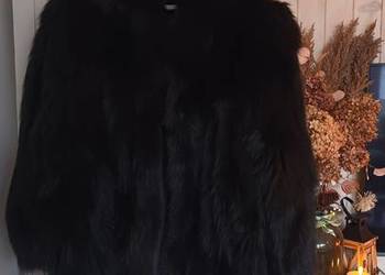 Futro czarne vintage czarny lis r.L