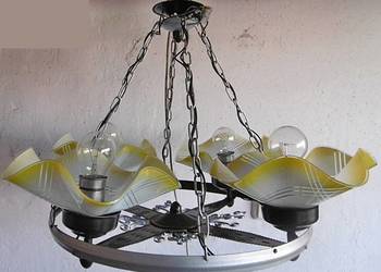Lampa sufitowa żyrandol 4 x E 27 z PRL