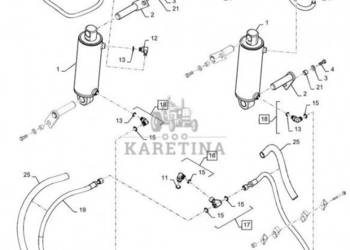 New Holland T6090 Siłownik podnośnika double acting, 63.5mm rod, 260.4mm s…
