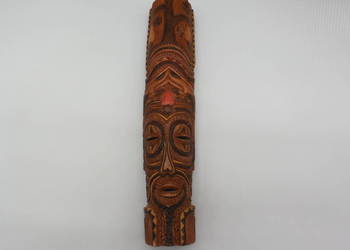 Ręcznie rzeźbiony totem TIKI – Unikatowa rzeźba z drewna, styl polinezyjski