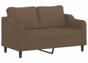 Sofa 2-osobowa brązowa 140 cm tapicerowana tkaniną WM-359362