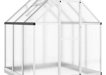 Szklarnia z ramą podstawy srebrna 169x169x202 cm aluminium WM-4005831