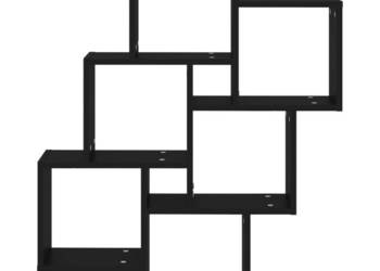 vidaXL Półka ścienna w formie kostek, czarna(SKU:807170)