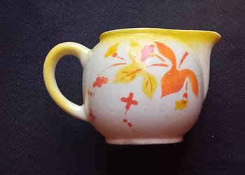 Fajansowy mlecznik art deco - Spritzdekor, C.A. Lehmann& Sohn Kahla.