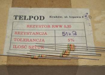 Rezystor 51k RWW 0,35 Unitra TELPOD