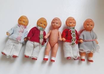 Gumowa lalka zabytkowa 9,5cm #starelalki #lalki #minaturowelalki #miniatury