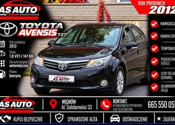 Toyota Avensis 1,8VVTi 147KM Soll/Serwisowana/Kamera/Navi/Tempomat/SerwisT…