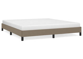 Rama łóżka bez materaca taupe obita tkaniną 160x200 cm WM-346732