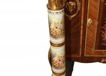 Pałacowy Postument Marmurowy - Kolumna - Marmur + Brąz - Złoto - Obrazy