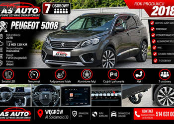 Peugeot 5008 1,5HDi 130KM Allure/7Foteli/Navi/Ledy/Tempomat/Virtual/Hak/Se…