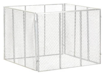 Kompostownik ogrodowy 100x100x77 cm galwanizowane żelazo WM-146150