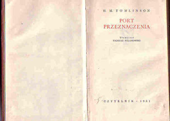 (3868) PORT PRZEZNACZENIA – H. M. TOMLINSON