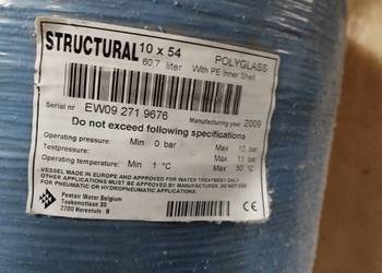 Używana stacja do uzdatniania wody  2 x 60 l i 2x 34 l 10x54  STRUCTULAR