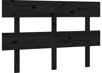 Wezgłowie łóżka czarne 144x3x81 cm lite drewno sosnowe WM-819074