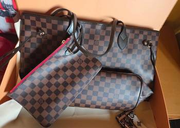 Torba torebka Louis Vuitton Neverfull duża z kosmetyczką