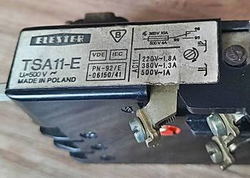 Przekaźnik termiczny TSA11-E 1.0 A - 1,8 A  220/500 V Elester