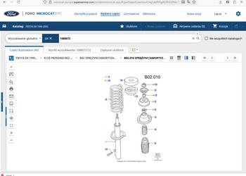 1088072/96FX-18045-KE Amortyzator przód FIESTA DX 1995-2002