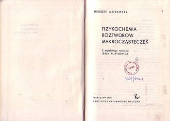 (9375) FIZYKOCHEMIA ROZTWORÓW MAKROCZĄSTECZEK – HERBERT MORA