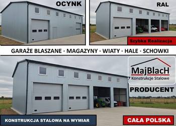 Garaż Blaszany OCYNKOWANY| Konstrukcja Stalowa| Duża Hala – Maj-BlacH