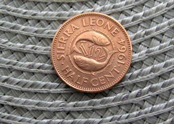 Sierra Leone 1/2 Centa 1964r - Ładna