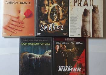 Zestaw 5 filmów HD DVD "Smakosz" "Dom Woskowych Ciał" "Piła 2" "American Be