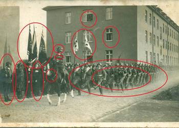 Stare zdjęcie defilada Niemcy WH II Wojna Światowa Żołnierz