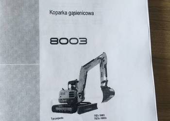 dtr instrukcja obsługi koparka wacker neuson 8003 i inne