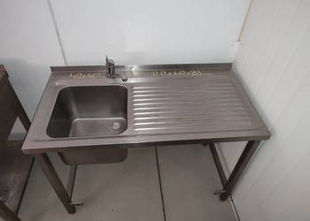 Zlew gastronomiczny jednokomorowy 1200 x 600 x 850 mm  komora 400 x 400 mm