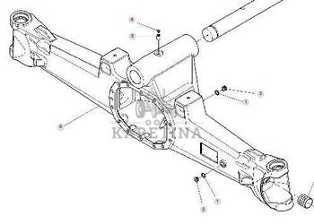 Massey Ferguson 7516 Obudowa Pochwa Przedniej Osi 7350171301