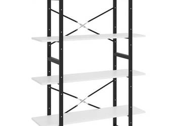 4-poziomowy regał na książki biały 100x30x140 cm WM-806477