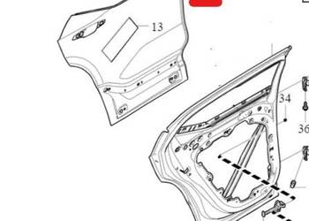 VOLVO C40 poszycie drzwi tylnych lewe oryginal OE