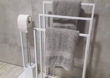 Komplet łazienkowy  stojak WC wieszak