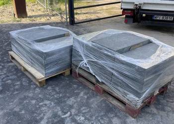 CZARNE PŁYTY CHODNIKOWE 40x40 gr 5 cm Granitowe Bazaltowe Labradoryt Granit