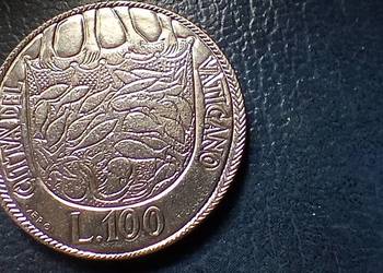 Stare monety 100 lir 1975 Rok Święty Watykan