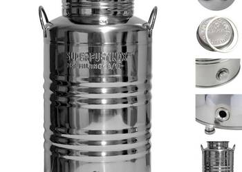 Konwia stal nierdzewna bańka kanka pojemnik BECZKA inox 30L na alkohol sok
