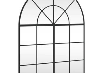 Lustro ścienne czarne 80x100 cm zakończone łukiem żelazo WM-3200632