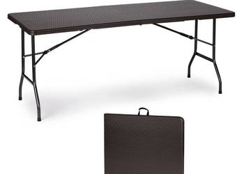 Stół cateringowy bankietowy ogrodowy składany 180 cm ratan ModernHome