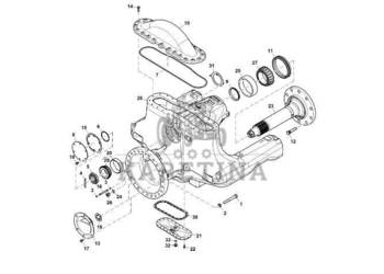 John Deere 9470RX - Pierścień zewnętrzny R554307 (Oś przednia i tylnia)