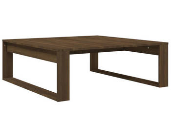 Stolik kawowy brązowy dąb 100x100x35 cm WM-816001