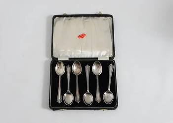 Srebrne Łyżeczki 925 Birmingham 1931r. Komplet w Etui